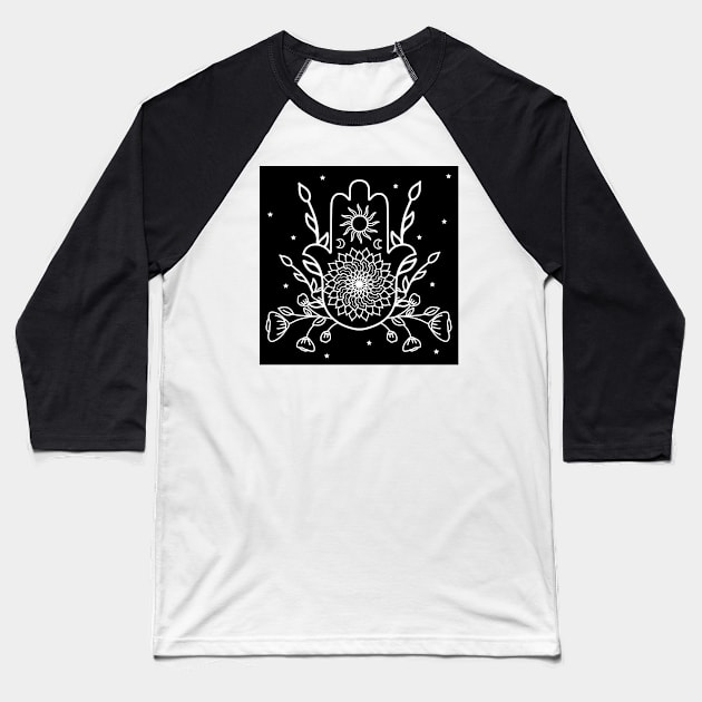 Hamsa hand Baseball T-Shirt by Jasmwills